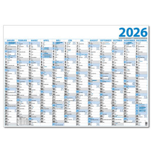 Plánovací jednolistový kalendár 2026