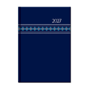 Týždenný diár A5 FOLK modrý 2027
